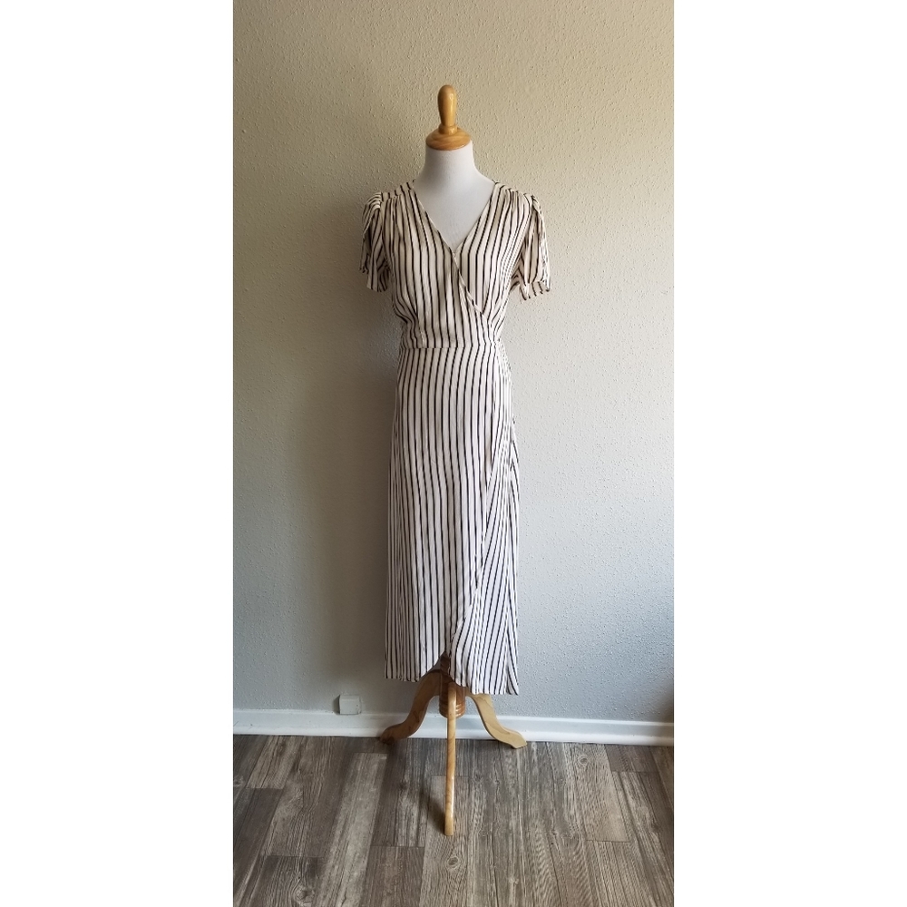 Gap Beach Stripped Wrap Dress